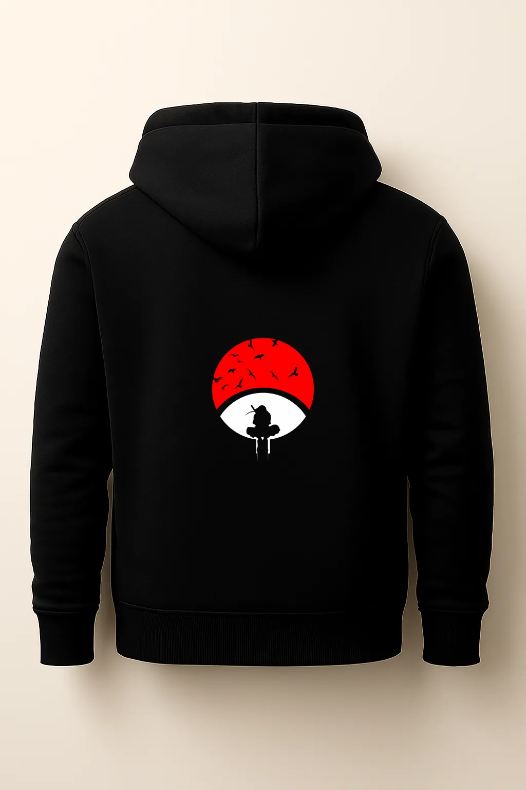 Printed Black Hoodie – Itachi Edition